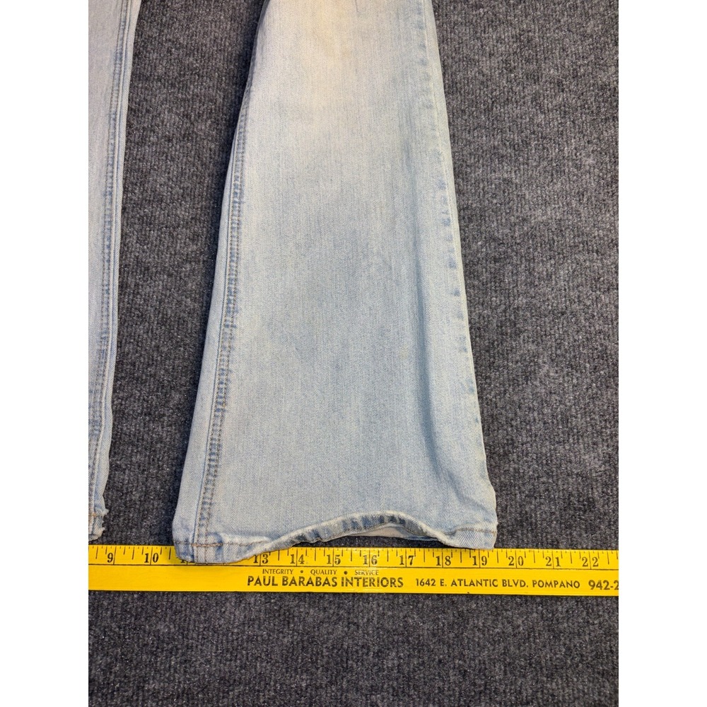 Refuge Jeans Womens 7 Blue Denim Stretch Light Wash Grunge Americana Bootcut Leg - Picture 6 of 14